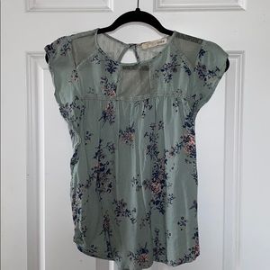 Floral Short Sleeve Blouse